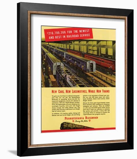 New Cars Locomotives Trains-null-Framed Art Print