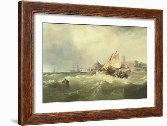 New Castle on the Delaware, 1857-Edward Moran-Framed Giclee Print