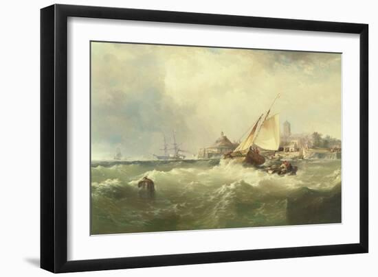 New Castle on the Delaware, 1857-Edward Moran-Framed Giclee Print