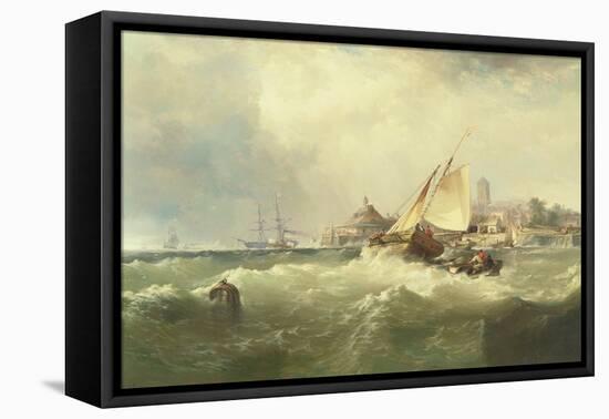 New Castle on the Delaware, 1857-Edward Moran-Framed Premier Image Canvas