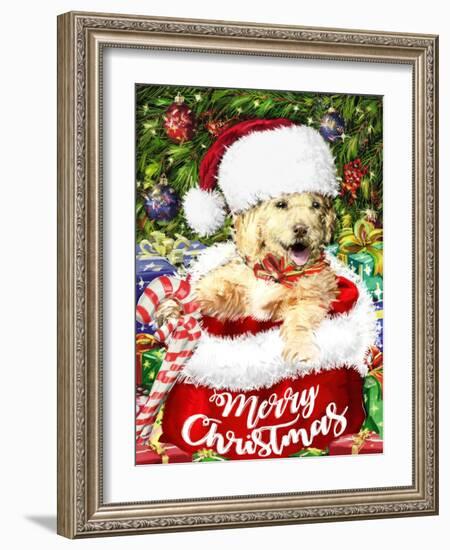 New Christmas puppy-Arnica Burnstone-Framed Giclee Print