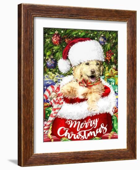 New Christmas puppy-Arnica Burnstone-Framed Giclee Print