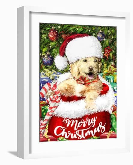 New Christmas puppy-Arnica Burnstone-Framed Giclee Print