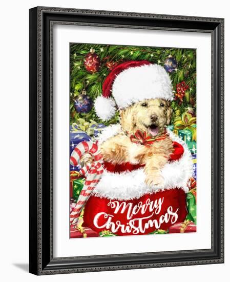 New Christmas puppy-Arnica Burnstone-Framed Giclee Print