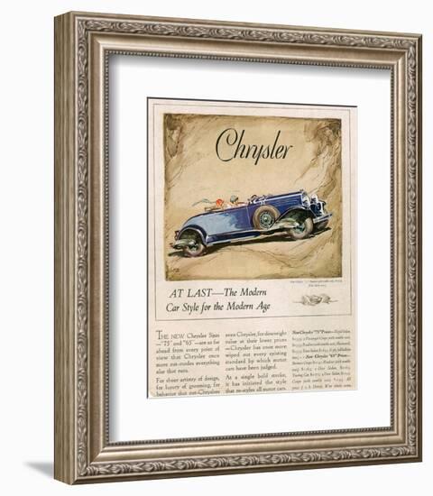 New Chrysler 75-The Modern Car-null-Framed Art Print