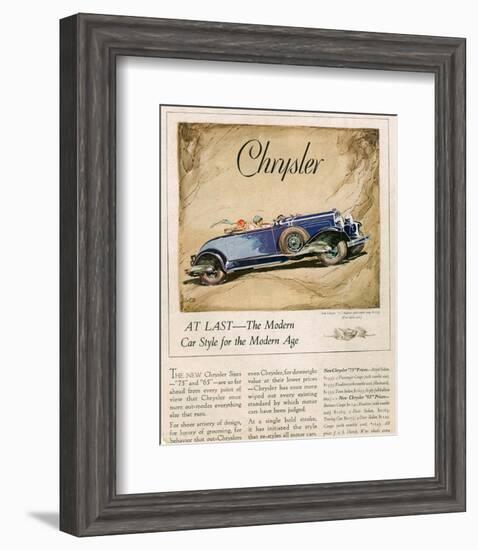 New Chrysler 75-The Modern Car-null-Framed Art Print