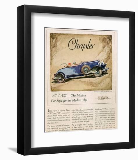 New Chrysler 75-The Modern Car-null-Framed Art Print