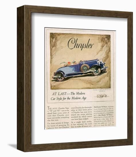 New Chrysler 75-The Modern Car-null-Framed Art Print