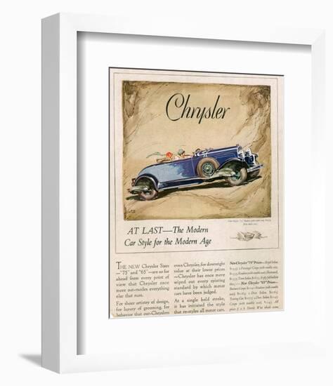 New Chrysler 75-The Modern Car-null-Framed Art Print