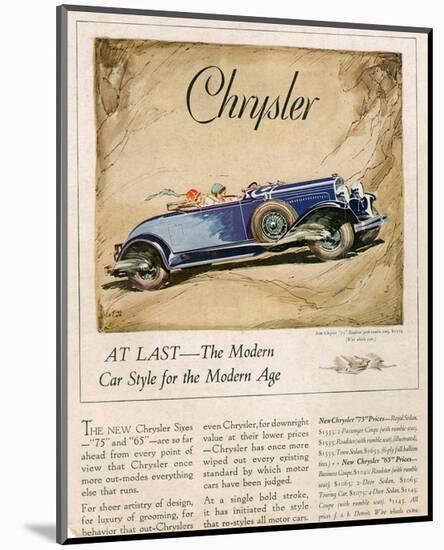 New Chrysler 75-The Modern Car-null-Mounted Art Print