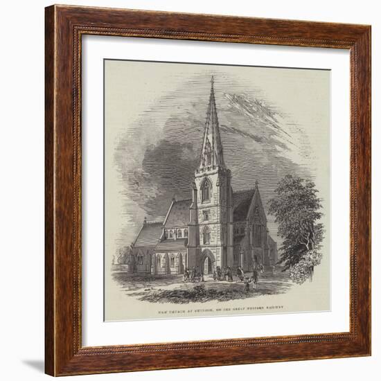 New Church at Swindon, on the Great Western Railway-null-Framed Giclee Print