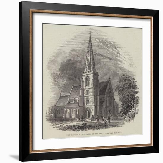 New Church at Swindon, on the Great Western Railway-null-Framed Giclee Print