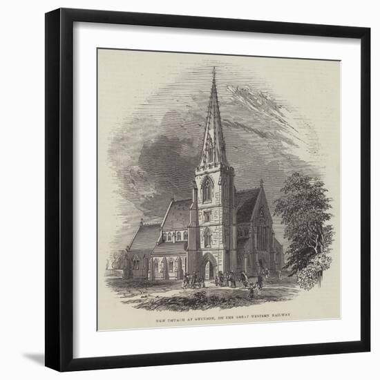 New Church at Swindon, on the Great Western Railway-null-Framed Giclee Print