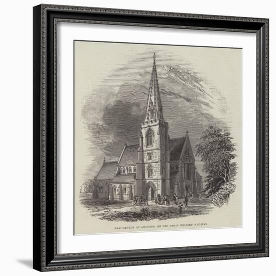 New Church at Swindon, on the Great Western Railway-null-Framed Giclee Print