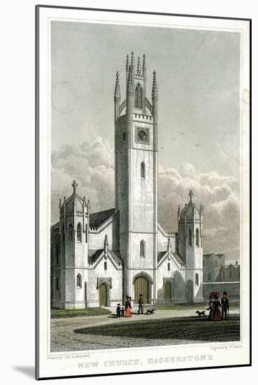 New Church, Haggerston, Hackney, London, 1827-William Deeble-Mounted Giclee Print