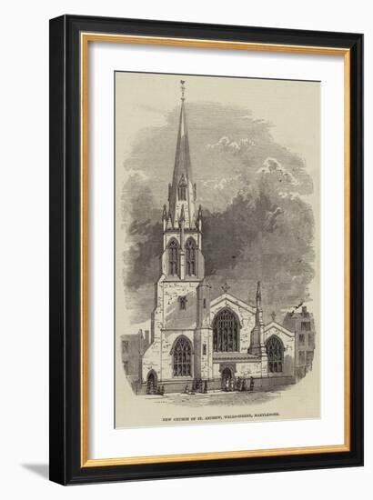 New Church of St Andrew, Wells-Street, Marylebone-null-Framed Giclee Print