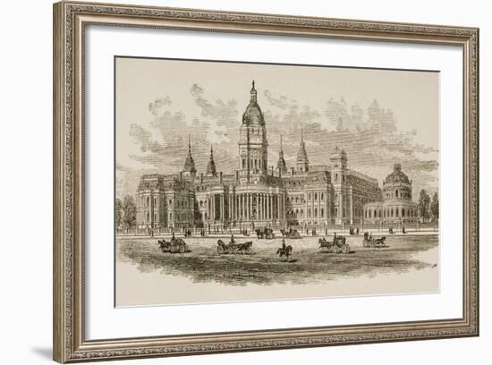 New City Hall, San Francisco, from 'American Pictures', Published by the Religious Tract Society,…-English School-Framed Giclee Print