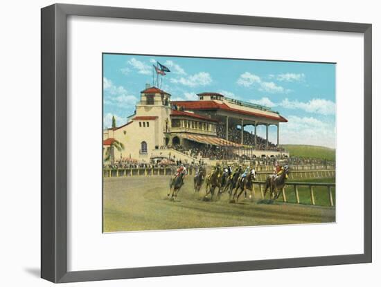 'New Club House and Grand Stand, Agua Caliente Jockey Club', c1939-Unknown-Framed Giclee Print