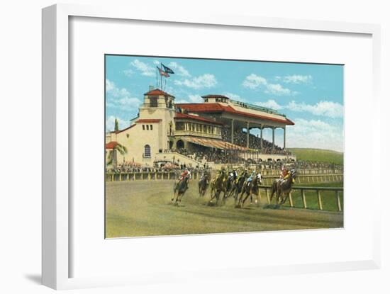 'New Club House and Grand Stand, Agua Caliente Jockey Club', c1939-Unknown-Framed Giclee Print