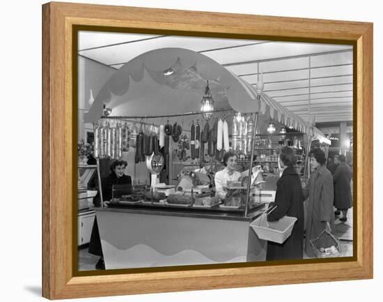 New Co-Op Central Butchers Department, Barnsley, South Yorkshire, 1957-Michael Walters-Framed Premier Image Canvas