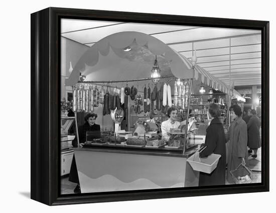 New Co-Op Central Butchers Department, Barnsley, South Yorkshire, 1957-Michael Walters-Framed Premier Image Canvas