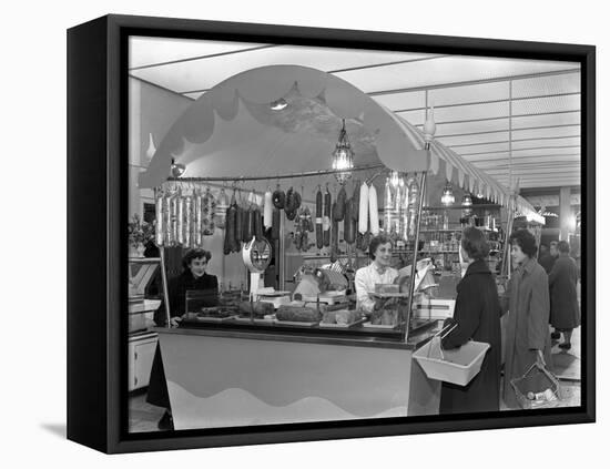 New Co-Op Central Butchers Department, Barnsley, South Yorkshire, 1957-Michael Walters-Framed Premier Image Canvas