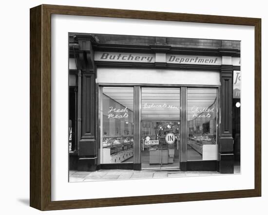 New Co-Op Central Butchers Department, Barnsley, South Yorkshire, 1957-Michael Walters-Framed Photographic Print