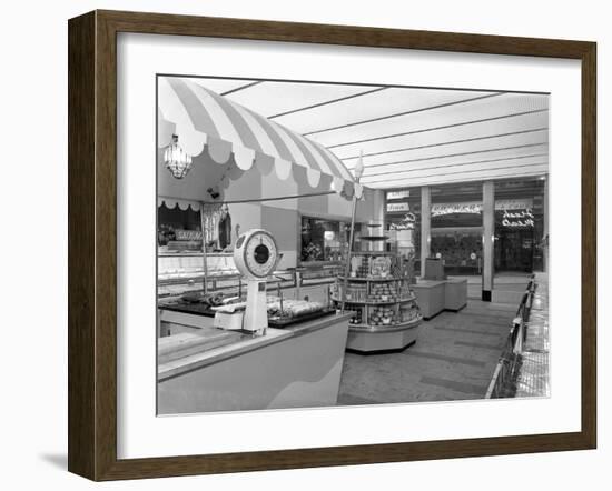 New Co-Op Central Butchers Department, Barnsley, South Yorkshire, 1957-Michael Walters-Framed Photographic Print