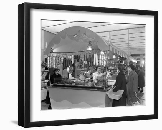 New Co-Op Central Butchers Department, Barnsley, South Yorkshire, 1957-Michael Walters-Framed Photographic Print