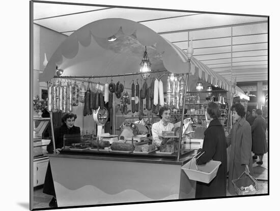 New Co-Op Central Butchers Department, Barnsley, South Yorkshire, 1957-Michael Walters-Mounted Photographic Print