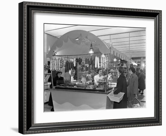 New Co-Op Central Butchers Department, Barnsley, South Yorkshire, 1957-Michael Walters-Framed Photographic Print