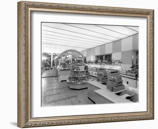 New Co-Op Central Butchers Department, Barnsley, South Yorkshire, 1957-Michael Walters-Framed Photographic Print