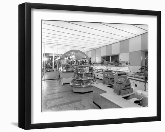 New Co-Op Central Butchers Department, Barnsley, South Yorkshire, 1957-Michael Walters-Framed Photographic Print