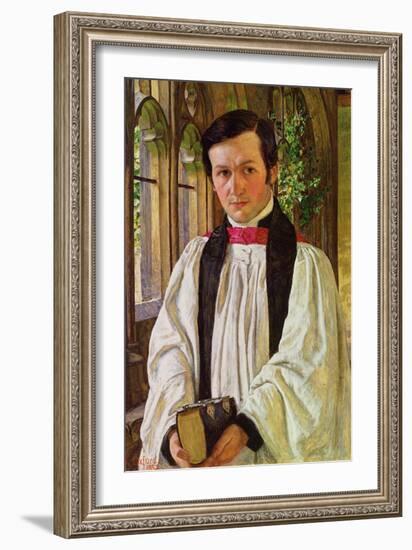 'New College Cloisters': Portrait of John David Jenkins, 1852-William Holman Hunt-Framed Giclee Print