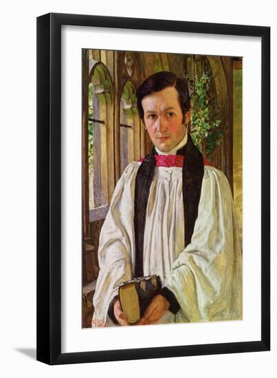 'New College Cloisters': Portrait of John David Jenkins, 1852-William Holman Hunt-Framed Giclee Print