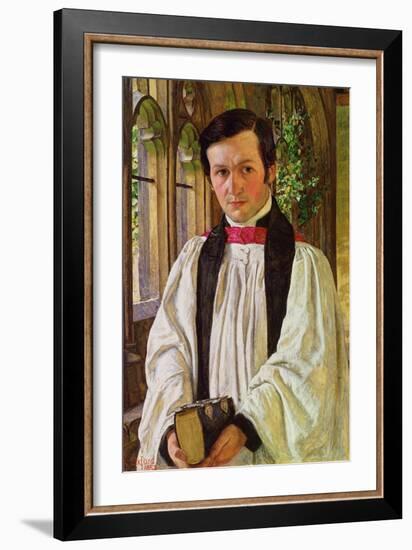 'New College Cloisters': Portrait of John David Jenkins, 1852-William Holman Hunt-Framed Giclee Print
