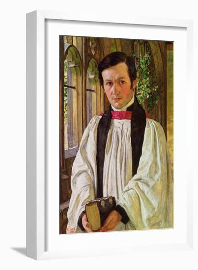 'New College Cloisters': Portrait of John David Jenkins, 1852-William Holman Hunt-Framed Giclee Print