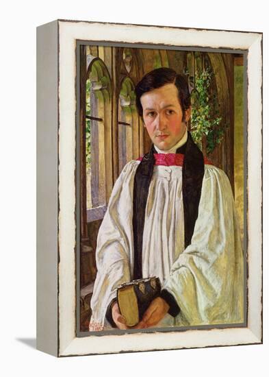 'New College Cloisters': Portrait of John David Jenkins, 1852-William Holman Hunt-Framed Premier Image Canvas