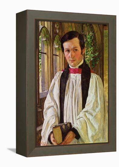 'New College Cloisters': Portrait of John David Jenkins, 1852-William Holman Hunt-Framed Premier Image Canvas