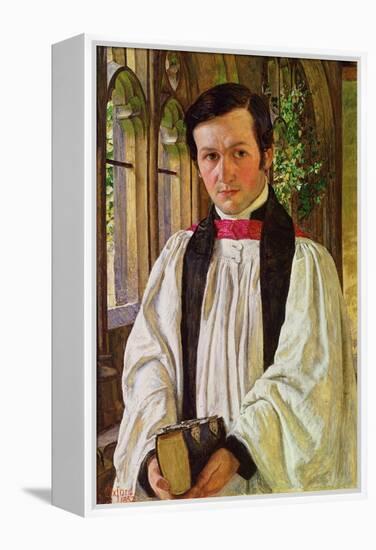 'New College Cloisters': Portrait of John David Jenkins, 1852-William Holman Hunt-Framed Premier Image Canvas