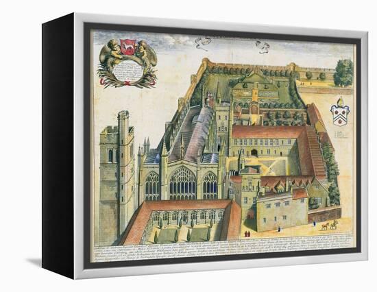 New College, Oxford, from 'Oxonia Illustrata', Published 1675-David Loggan-Framed Premier Image Canvas