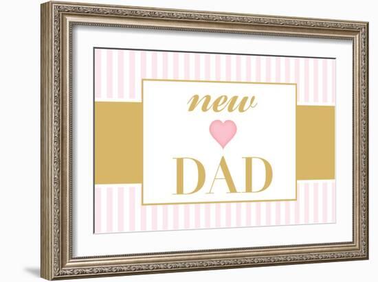 New Dad - Pink-Lantern Press-Framed Art Print