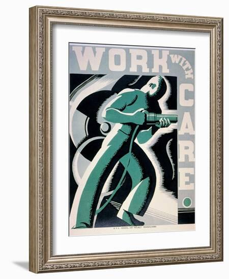 New Deal: Wpa Poster-Robert Muchley-Framed Giclee Print