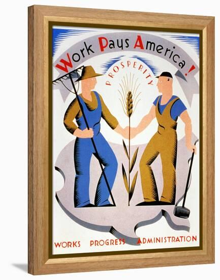 New Deal: Wpa Poster-Vera Bock-Framed Premier Image Canvas