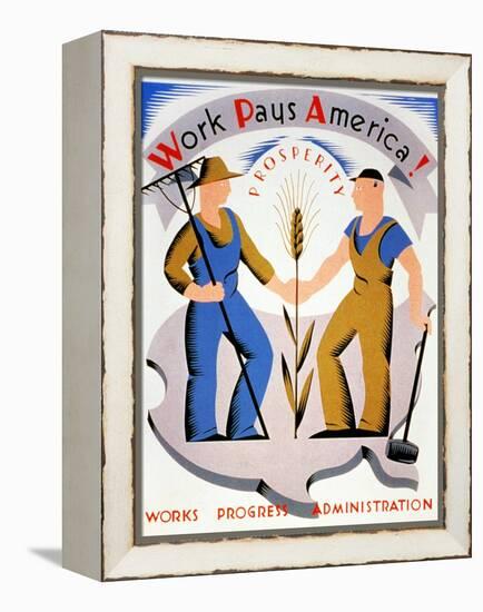 New Deal: Wpa Poster-Vera Bock-Framed Premier Image Canvas