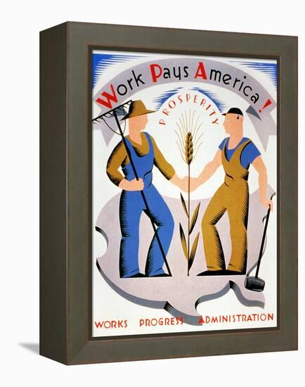 New Deal: Wpa Poster-Vera Bock-Framed Premier Image Canvas