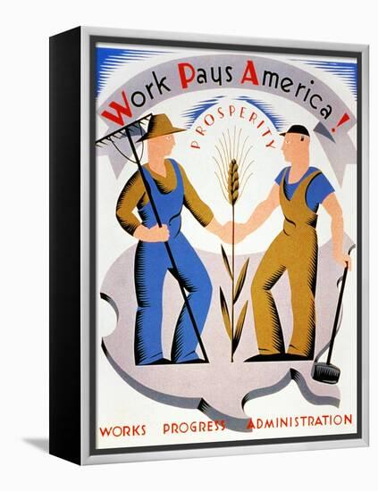 New Deal: Wpa Poster-Vera Bock-Framed Premier Image Canvas