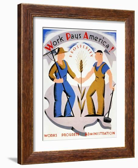 New Deal: Wpa Poster-Vera Bock-Framed Giclee Print