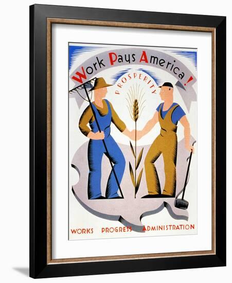 New Deal: Wpa Poster-Vera Bock-Framed Giclee Print