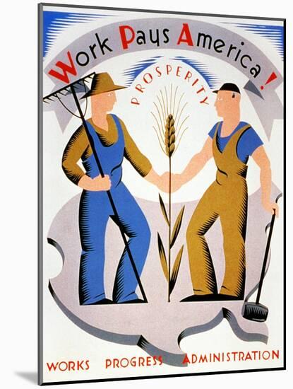 New Deal: Wpa Poster-Vera Bock-Mounted Giclee Print